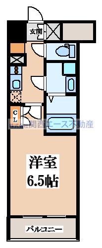 CASSIA高井田 ノース COURT(1K/5階)の間取り写真