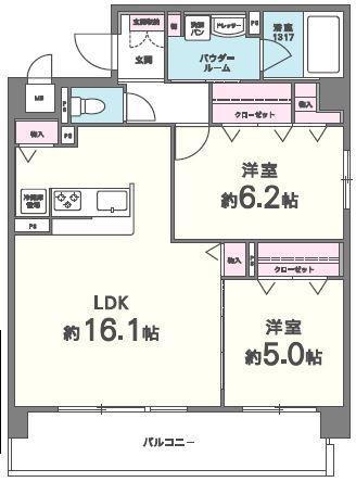 アヴァンタージュ(2LDK/3階)の間取り写真