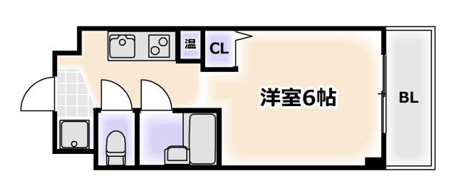 ビジタル丸山通5(1K/3階)の間取り写真