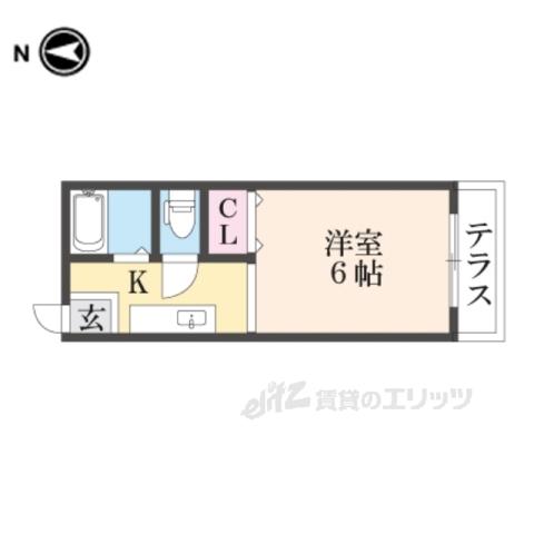 本町ハイツ(1K/2階)の間取り写真