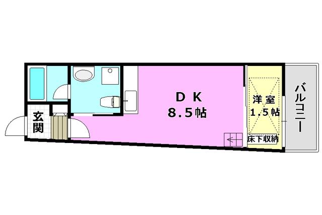 STADION(1LDK/2階)の間取り写真