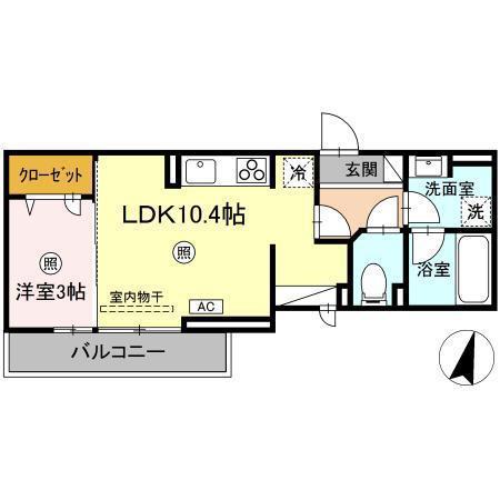 -RESIDENCE明治中央(1LDK/3階)の間取り写真