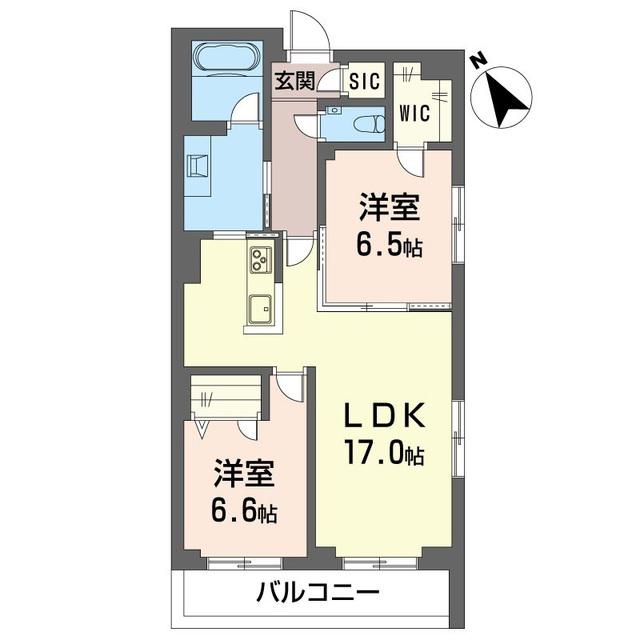 ニゲラパレス(2LDK/1階)の間取り写真