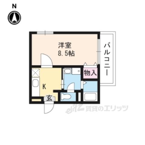 プリムエスパシオ(1K/1階)の間取り写真