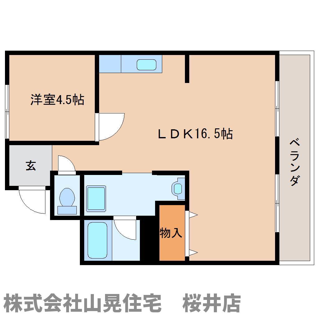 フォルテ桜井(1LDK/3階)の間取り写真