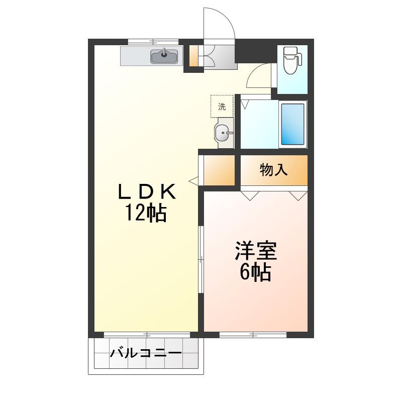 レジデンスサロード(1LDK/2階)の間取り写真