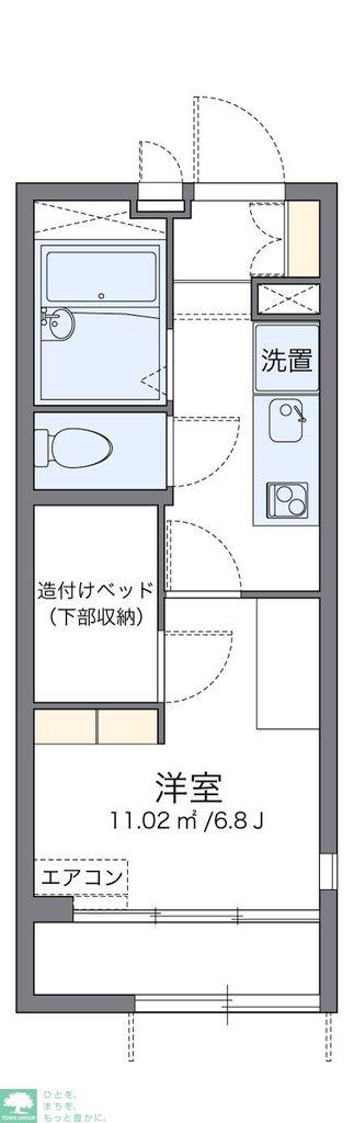 レオパレスアネックス(1K/1階)の間取り写真