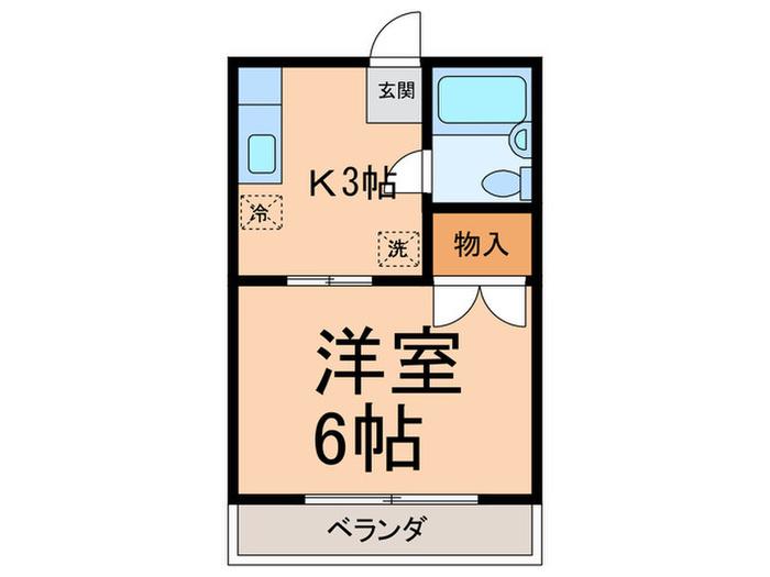 スト-クハイツ芳野(1K/2階)の間取り写真