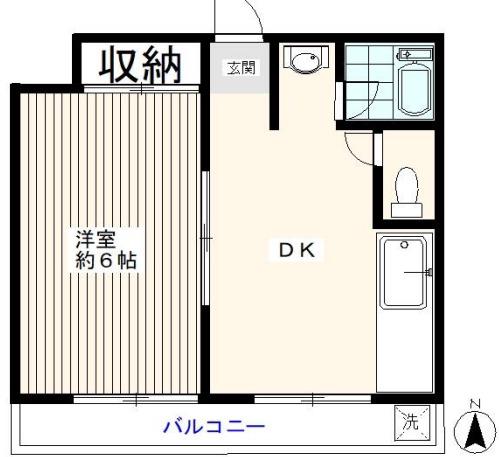 コーポ椎名町(1DK/3階)の間取り写真