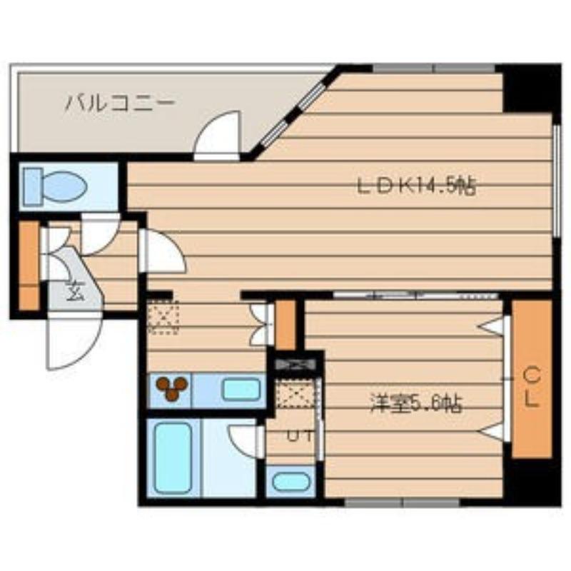 SEIRA豊平(1LDK/2階)の間取り写真