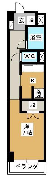 KIND EN III 北館(1K/5階)の間取り写真