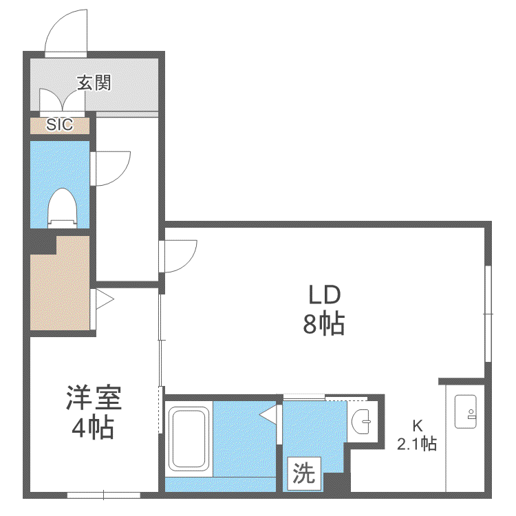 AYA HILLS(1LDK/2階)の間取り写真