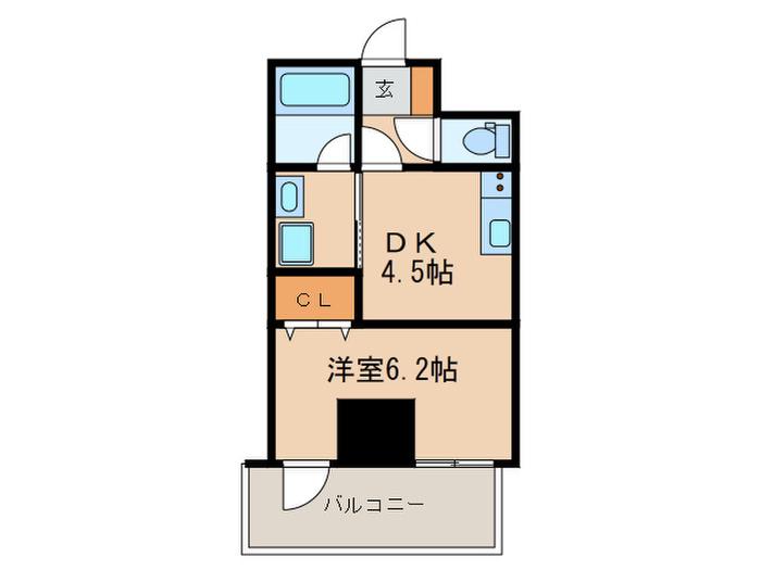さくらHILLS NISHIKI PLA RE(1DK/3階)の間取り写真