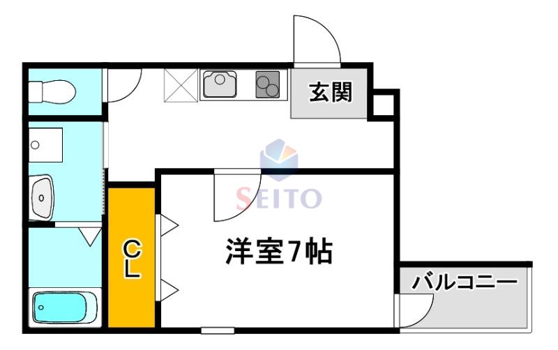 フジパレス垂水町V番館(1K/1階)の間取り写真