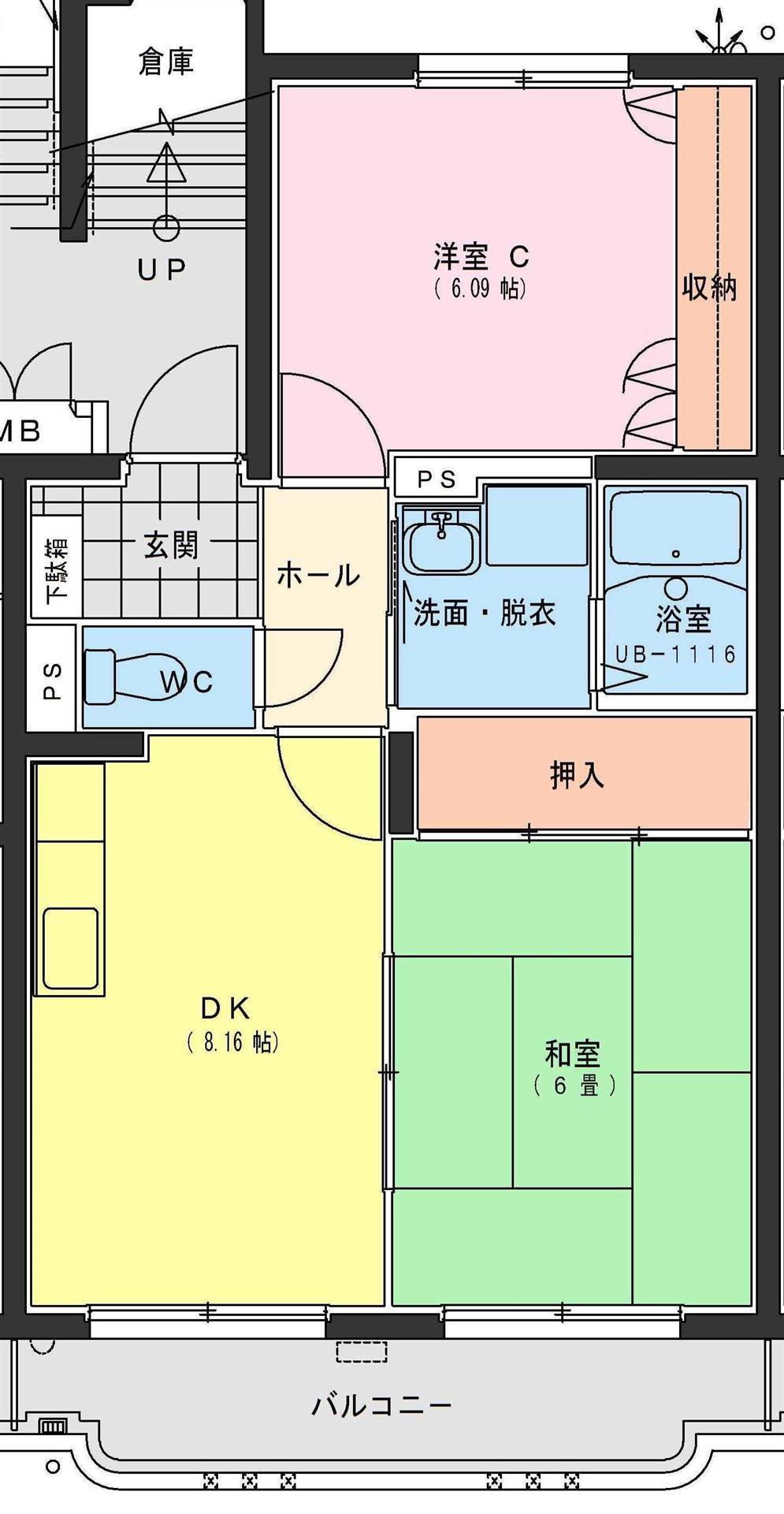 ジェネシス大島C(3DK/3階)の間取り写真