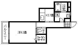 アネックスハイツ一条A棟(1K/3階)の間取り写真