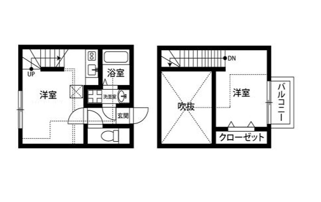 アムールPINE(1DK/1階)の間取り写真