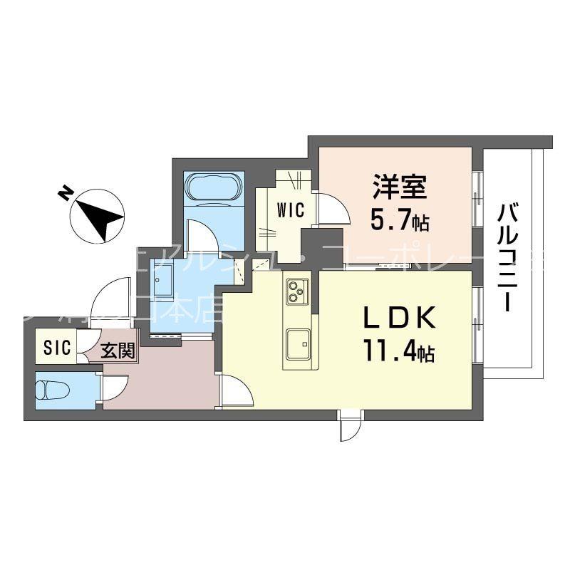 サクラ ステージ(1LDK/1階)の間取り写真