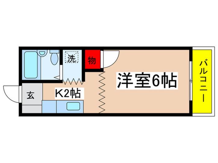 ハイツシブヤ(1K/3階)の間取り写真