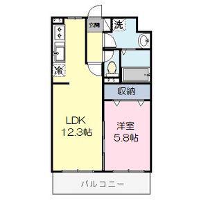 フォレストステージエフ(1LDK/1階)の間取り写真