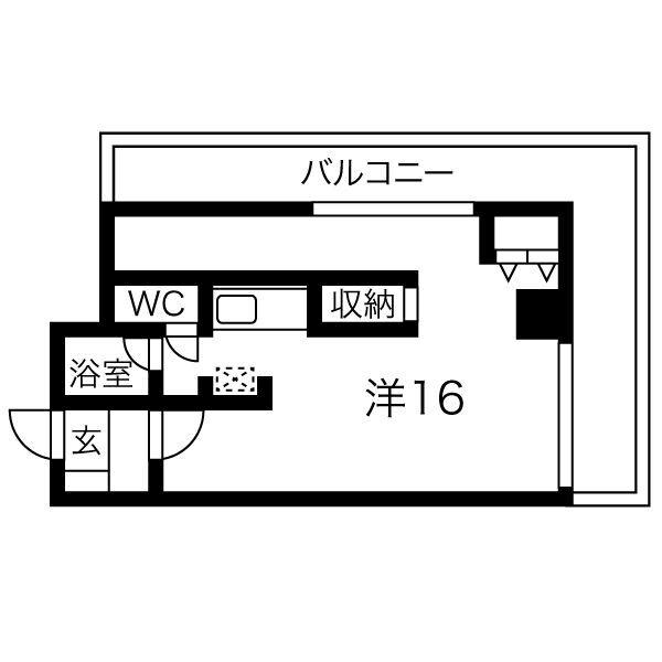 スターマンション(ワンルーム/7階)の間取り写真