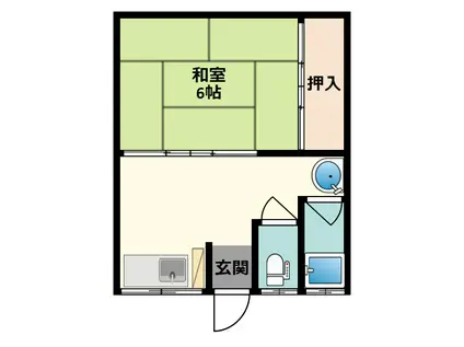 吉住アパート(1DK/2階)の間取り写真