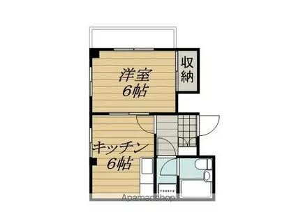 カザコシスカイハイツ(1DK/3階)の間取り写真