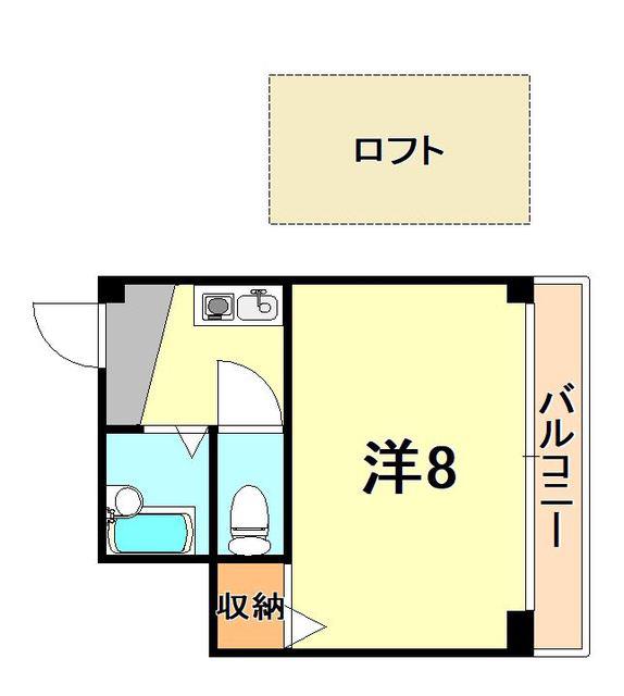メゾンドピュア(ワンルーム/3階)の間取り写真