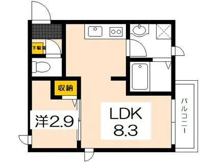 REGALEST-S L´ARC V(1LDK/3階)の間取り写真