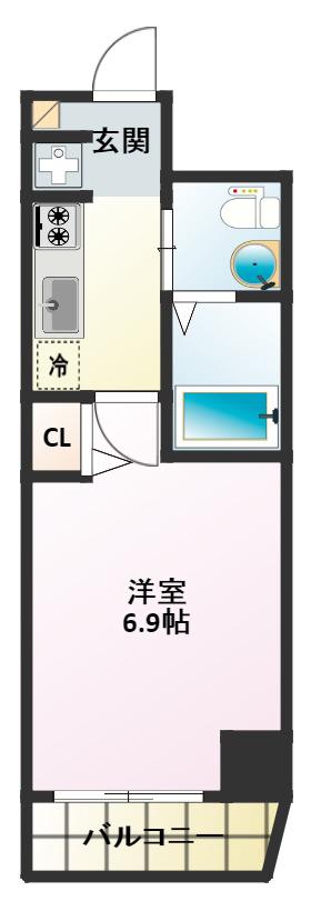 Mプラザ小阪駅前(1K/5階)の間取り写真