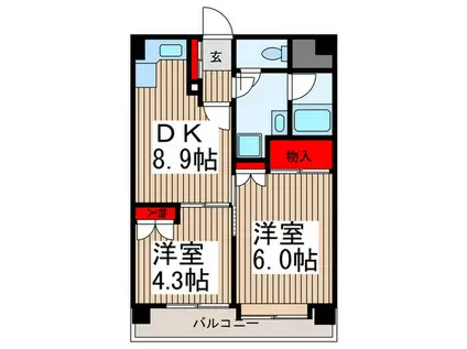 西川口朝日マンション(2DK/3階)の間取り写真