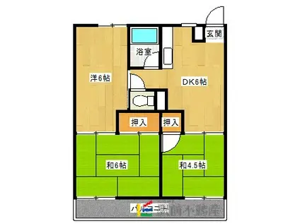 コーポマルセA(3DK/1階)の間取り写真