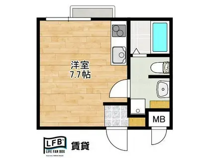 LFB RESIDENCE銀座(ワンルーム/3階)の間取り写真