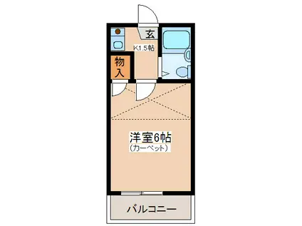 マークエレガンス愛甲(1K/2階)の間取り写真