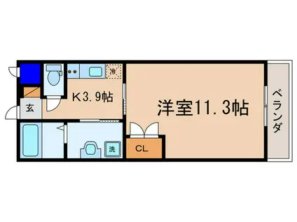 コテージ千秀守山(1K/2階)の間取り写真