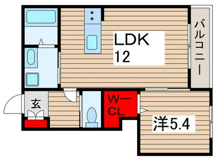 PICASSOIII(1LDK/1階)の間取り写真