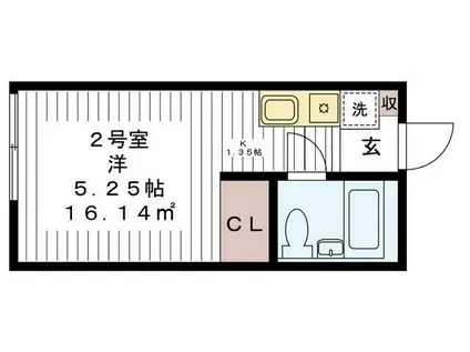 J-MISSIONS千城台D(ワンルーム/2階)の間取り写真