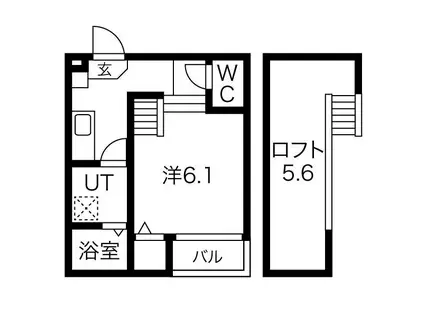 VILLETTA SASASHIMA (1K/1階)の間取り写真
