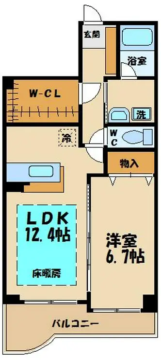 サントル野川 6階階 間取り