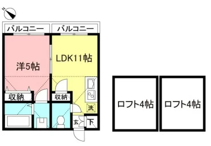 リエス稲田堤 2階階 間取り