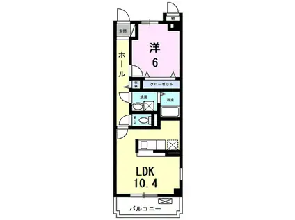 LUNA EST(1LDK/2階)の間取り写真