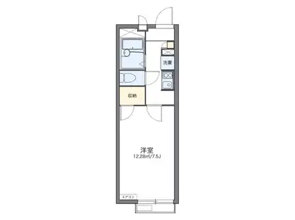 レオパレスパレヴィアーノ(1K/2階)の間取り写真