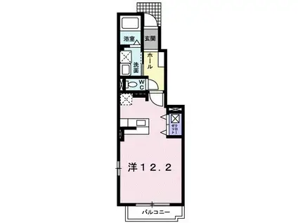 サンリットガーデンIII(ワンルーム/1階)の間取り写真