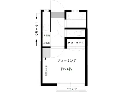 コーポサントク(1K/1階)の間取り写真