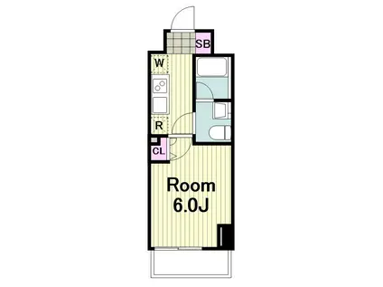 KNOTS新丸子(1K/4階)の間取り写真