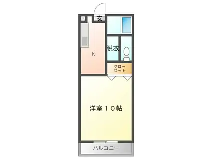 第2札元大丸マンション(1K/1階)の間取り写真