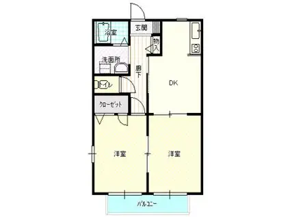 フレグランス和(2DK/1階)の間取り写真