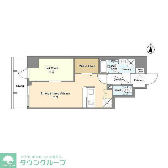 グランエール森下ウエスト(1LDK/9階)の間取り写真
