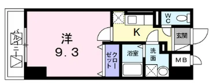 コスモ・ディエース 6階階 間取り