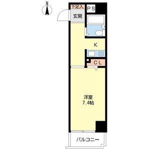 ジョイフル名古屋駅前(1K/7階)の間取り写真
